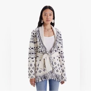 Mother Fringe Shawl Cardigan medium alpaca M